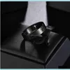 Cluster Rings JewelryFashion 3 Cores De Aço Inoxidável Punk Estilo Homens Mulheres Cross Liso Dedos Dedo Anel de Jóias Qualidade Drop Delivery 20