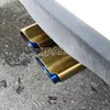 1 par de silenciador de escape de aço inoxidável dourado estilo Y Tubo de extremidade azul queimado interno duplo para BMW BENZ VW Golf278d