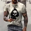 3D digital printing foreign trade new product spades AT shirt men's personality casual streetwear.