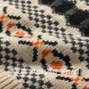 Maglione jacquard caldo acrilico stile vintage autunno uomo inverno O-collo moda maglione motivo a quadri spessi