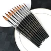 100% pur Kolinsky Nail art Brush pour ongles peinture dessin conception manucure outils et accessoires fournitures NAB018