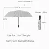 Три складные параплеи Автоматические полосы зонтики женские навесы солнечные УФ защитные солнцем зонтики мужчины парагуас дождь