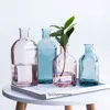 Kleurrijke glazen vaas transparante eenvoudige glazen fles tafel ambachten ornamenten huizendecoratie accessoires bloem vazen ​​voor huizen 210409