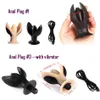 Två poler Electro Shock Anal Plug med kabel Sexleksaker Elektrisk Shock Butt Plug G Spot Massager Vuxen Game DIY Tens Toys X0728