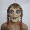 هالوين الرأس تأثيري الطفل الرئيسية الدعائم مخيف شبح دمية annabelle قناع