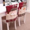Noel dekor sandalye arka kapak noel santa ev partisi dekorasyon malzemeleri 51 * 48 cm