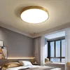 Luz de techo fina de cobre, moderna, minimalista, para dormitorio, pasillo, lámpara LED redonda
