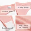 FINETOO Baumwolle Brasilianische Höschen Frauen Sexy V Taille G-String Unterwäsche Weibliche T-back Unterhose M-XL Dame Bikini Panty 3 teile/satz 211105