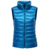 Packable Ultra-Light Mouwloze Dames Winter Down Jasje Witte Duck Feather Warme Geest Down Vest Bovenkleding Jassen voor Vrouw 211130