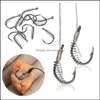 Sport Outdoors High Carbon Steel Spring Hook Kolczasty obrotowe Karpki Haki z otworem do wędkarskiego Tackle Aessories Drop Dostawa 2021 Rzeg5