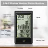 Weerstation Regenmeter Kalenders Wekker met temperatuur en vochtigheid LED Digitale Tafel Watch Bureauklokken 211112