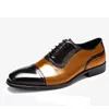 Oxfords Black Sales echte Männer und Orange Business Italienische Mode männliche Schuhe DBE