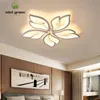 Arrivée LEDs Lustre Fleurs Modernes Pour Salon Chambre Télécommande / APP Support Home Design Luminaire Suspension Lampes