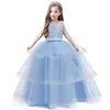 4–14 Jahre Teenager-Partykleider für Mädchen, Kinder, Perlenblumen, Ballkleid, Babykleidung, Kinderkleidung, Weihnachtskleid 210508