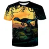 2020 Jurassic World Fallen Kingdom Cool Dinosaur Head 3D Imprimer T-shirt Garçons et filles Hiphop Tee Tshirt Garçon couleur Vêtements Drop K712203851