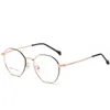 -0 5 -0 75 à -4 0 en acier inoxydable verres à proximité Femmes hommes Metal Polygon Prescription Eyeglass 1 0 1 5 4 0 Lunettes de soleil 327a