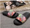 Slipper de alta qualidade verão moda flores floral brocado borracha largamente liso slide homens mulheres praia causal sandálias flip flops