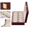 Watch Boxes & Cases Watches Organizer Box 2 3 5 6 10 12 Grids Organizers Luxury Wooden Slots Wood Holder For Men Women