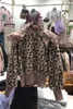 NOMIKUMA Hit Color Leopard Sweat-shirt Causal Coréen Lace Ruffle Patchwork Top Ped Pumper New Long Manche Owck Women Hoodies 6d765 210427