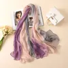 2021 Summer Kvinnor Scarf Fashion Soft Crepon Candy Color Silk Scarfar Sjalar och Pashmina Lady Caps Kvinna Bandanas Stor Foulard