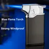 New Compact Jet Pipe Lighter Torch Turbo Spray Gun Cigarette Lighter Inflated Windproof Metal Cigar Butane Lighter Gadgets for Men Gift