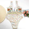 Sexig Baddräkt Kvinnor Deep V Bandage Backless Monokini Push Up Badkläder Badkläder Swimming Suit för 210520