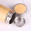 360ml 450ml Bamboo Travel Thermos Cup Stainless Steel Water Bottle Vacuum Flasks Insulated Thermos Mug Tea Bardak Cups RRA9154