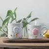 Tazze da caffè espresso bianche coreane Regali per ragazze Riutilizzabili Tazza da tè creativa carina Nordic Modern Eco Friendly Taza Ceramica Drinkware EB50