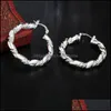 Boucles d'oreilles lustre pendantes, bijoux en argent Sterling, paire torsadée, mode, robe, cadeaux pour dames, livraison directe 2021 Hyxoc