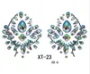 Wholesale Breast Jewel Decoration Rhinestone Chest Sticker Temporary Tattoo Body Flash Diamond Adhesive for Woman Festival Makeup