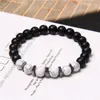 Fashion Natural stone Black Onyx beads Bracelets Hematite Spacer Malachites Howlites Turquoises bead charm male Bracelet