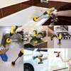 Electric Drill Brush Kit All Purpose Cleaner Auto Tires Cleaning Tools for Tile Bathroom Kitchen Round Plastic Scrubber Brushes 211215