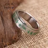 Cluster Rings Stainless Steel Rotatable Buddhist Mantra Ring For Men Women Prayer Religious Faith Devout Believer Jewelry
