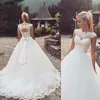 2022 vestidos de noiva boêmio vestidos nupciais backless tampa curto manga plus size personalizado vestido de noiva uma linha boho praia tule apliques noiva vestido de noiva