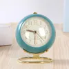 Other Clocks & Accessories Bedroom Alarm Clock Desk Analog Ultra-Quiet Metal Non-Ticking Retro Small Table Cute Clock,Red