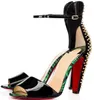 Original box-Top Luxury Designer RedSoles Sandals Spikes Tropanita Women's Chunky Heels Party Wedding Summer Perfect Gladiator Sandalias EU35-43