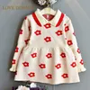 LOVE DD&MM Girls Dresses Spring Kid's Clothing Girls Plaid Rainbow Dress Long-Sleeved Cute Party Outfits Children Costumes 210715