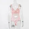 Party Lace Bodysuit voor Vrouwen Bloemen Borduren Backless Nachtkleding Skinny Romper Mujer Mesh Sheer Overalls Femlae 210517
