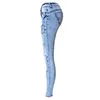 Logami Ripped Jeans for女性ホールスキニースリムフェムメンズ弾性パッチワークPantalones vaqueros mujer 210922