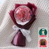 Creativo fatto a mano Gypsophila Bouquet Bobo Ball Holding Fiori secchi Bouquet immortale San Valentino Regalo di Natale 25 * 17 cm