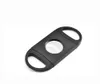 Pocket Plastic Stainless Steel Double Blades Cigar Cutter Knife Scissors Tobacco Black New4473006