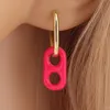 Arco huggie colorido esmalte arco-íris brincos francês elegante Dangle para mulheres aros jóias 2021