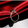 Обручальные кольца Сумасшедшее розовое золото Зеленое кольцо из натурального циркона Женская мода Высококачественная атмосфера Инкрустация горным хрусталем Квадратные украшения9110738