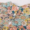 Korean Japão estilo bebê meninas conjuntos vestido tops + pp shorts verão flor de algodão flor manga curta roupas terno 210804