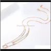 Collane Pendenti Delivery Delivery 2021 Collana a doppio strato squisita per donne color rosa color rosa zircone cubico