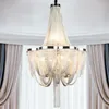 Nordic Chain Tassels Luksusowe lampy żyrandolowe Aluminium Wiszące światło do salonu Hotel Sypialnia Home Decor Chandelier Oświetlenie