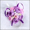 Wreaths Festive Party Supplies Home & Garden50Pcs/Set Wedding Bridesmaid Sisters Wrist Cor Decorative Flower Bridal Prom Hand Simation Flowe
