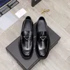 Men Triple Black Brushed Leather Loafers Dress Shoes Penny Oxfords Bridegroom Boat Sneakers Mens Business Wedding Party Casual Flat Soles Sneaker
