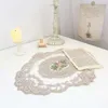 Broderi Lace Table Mat Pads Vintage French Ins Bedside Cabinet Tabeller Cloth Foto Bakgrund Props Möbler Dekorationsskydd YL560