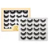 Reutilizável Handmade 3D Falso Eyelashes Extensões Luz Macio Curlying Up Crisscross Grosso Natural Mink Fake Lashes Eyes Maquiagem Acessório 7 Modelos DHL